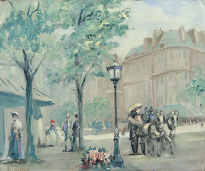 Parisian street corner