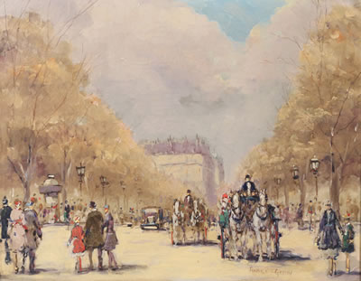Parisian boulevard scene