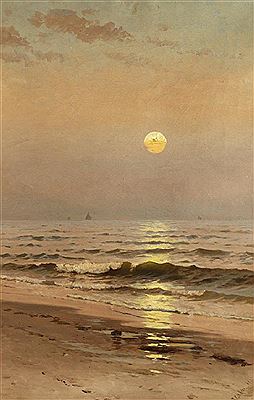 Seascape at dusk