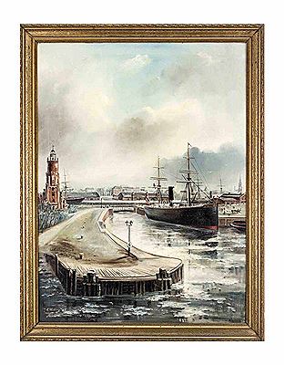 The "Mosel" in the port of Bremerhaven