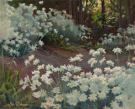 Camino con flores