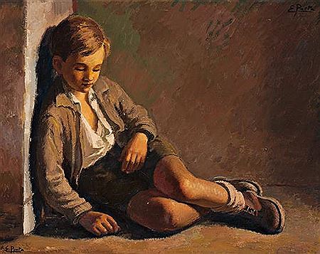 Boy Sitting by Enrique Porta Maestre - Auction record, sale price, and art valuation. Compare with similar artists and explore comparable artworks.