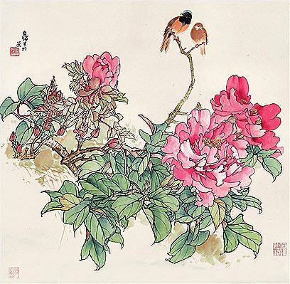 PEONIES AND BIRDS by Yong Tian - Auction record, sale price, and art valuation. Compare with similar artists and explore comparable artworks.