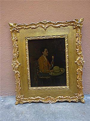 Homme à la bougie et au chapeau