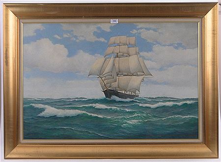 Clipper Ship at Sea