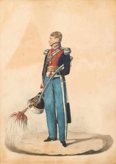 A small portrait of a Prussian Officer by Richard Dighton - Auction record, sale price, and art valuation. Compare with similar artists and explore comparable artworks.