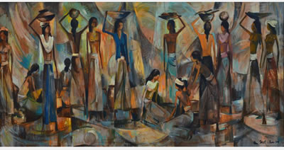 Market Scene by Hans Snel - Auction record, sale price, and art valuation. Compare with similar artists and explore comparable artworks.