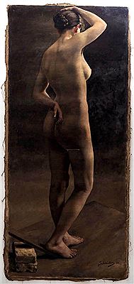 Stehender weiblicher Akt in Rückenansicht by Adolf Schmidlin - Auction record, sale price, and art valuation. Compare with similar artists and explore comparable artworks.