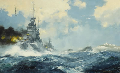 If Hitler Comes - The British Fleet by Frank Henry Algernon Mason - Auction record, sale price, and art valuation. Compare with similar artists and explore comparable artworks.