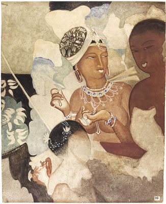 Untitled (Apsara, Ajanta, Cave 17, 5th-6th century (1937-9) by Sarkis Katchadourian - Auction record, sale price, and art valuation. Compare with similar artists and explore comparable artworks.