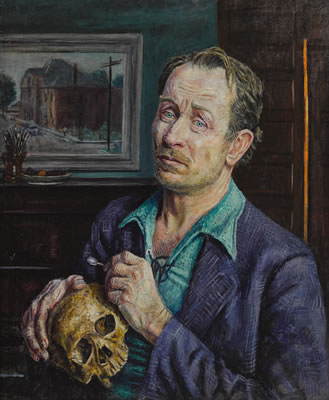 Self as Hamlet by Emerson Burkhart - Auction record, sale price, and art valuation. Compare with similar artists and explore comparable artworks.