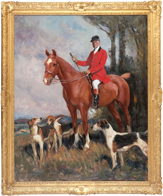 Portrait of Robert Henry Harries, MFH 1902 - 1914, Carmarthenshire Hunt