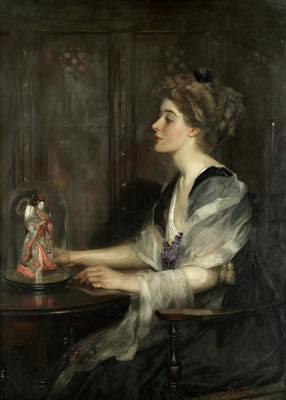Portrait of Christiana (Lily) Macdonald by John William Schofield - Auction record, sale price, and art valuation. Compare with similar artists and explore comparable artworks.