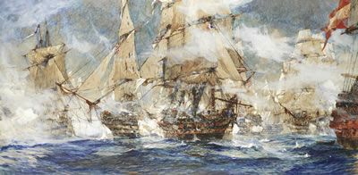 The Battle of Trafalgar by Charles Edward Dixon - Auction record, sale price, and art valuation. Compare with similar artists and explore comparable artworks.