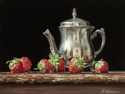Pair: Still lifes with strawberries by Valeri Shishkin - Auction record, sale price, and art valuation. Compare with similar artists and explore comparable artworks.