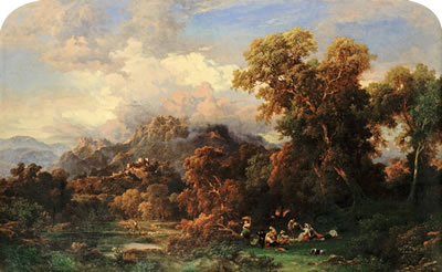 A hill town in a pastoral Italian landscape by Alessandro Castelli - Auction record, sale price, and art valuation. Compare with similar artists and explore comparable artworks.