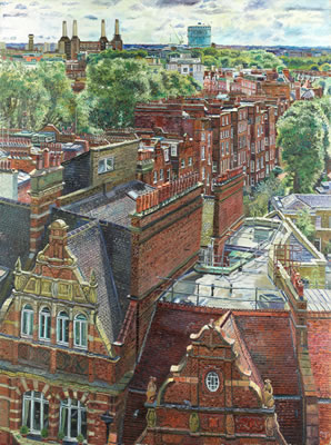 Sample artwork by Melissa Scott Miller (Born 1959), known for urban landscape and portrait painting - View similar artists and auction records
