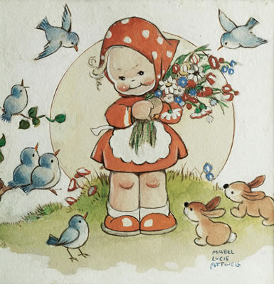Pair: Picking flowers; and The bunch of flowers by Mabel Lucie Attwell - Auction record, sale price, and art valuation. Compare with similar artists and explore comparable artworks.