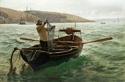 'Tipping Out a Shrimp Trawl'