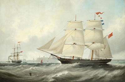 The coastal trading brig Ariadne, in two positions, off Tynemouth by John Scott - Auction record, sale price, and art valuation. Compare with similar artists and explore comparable artworks.