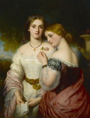 Sample artwork by Charles Baxter (1809 - 1879), known for portrait, figure, genre painting - View similar artists and auction records