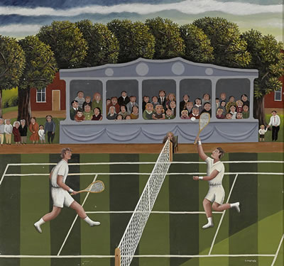 Tennis Match by Jerzy Marek - Auction record, sale price, and art valuation. Compare with similar artists and explore comparable artworks.