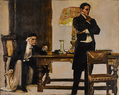 A father's fury by Lucius Wolcott Hitchcock - Auction record, sale price, and art valuation. Compare with similar artists and explore comparable artworks.