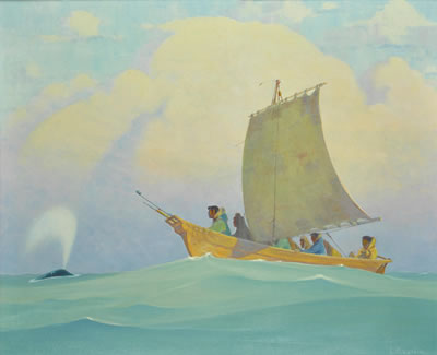 Eskimo hunters at sea in an oomiak by Magnus Heurlin - Auction record, sale price, and art valuation. Compare with similar artists and explore comparable artworks.