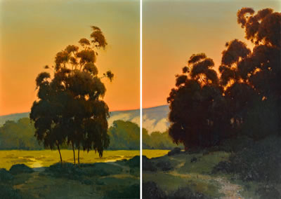 Shifting light--diptych