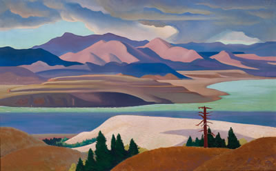 Sample artwork by Oscar Galgiani (1903 - 1994), known for landscape, genre, portrait, mural - View similar artists and auction records
