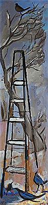 Tree and ladder.