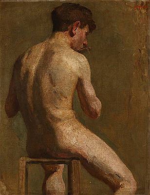 A study of a naked male model.