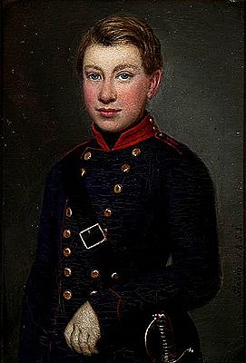 Portrait of a soldier, presumably of the artist's family.