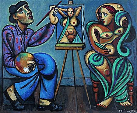 Painter and model