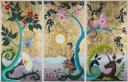 Landscape with fabulous figures, (3)