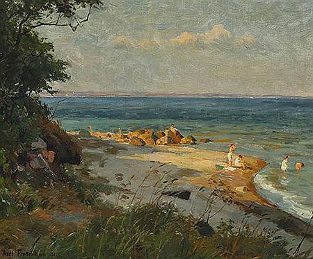 Beach guests at Ballehage