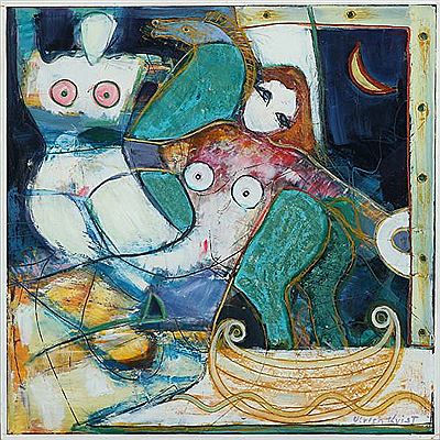 Sample artwork by Ulrich Kvist (1945 - 2001), known for painting - View similar artists and auction records