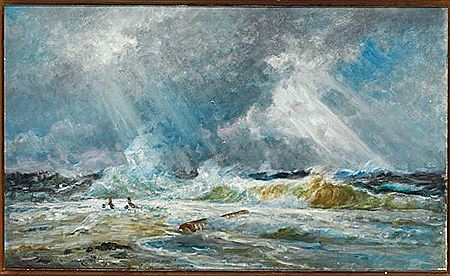 The sea in uproar at Grenen, Skagen.
