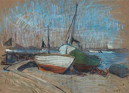 “Baade på stranden / Hornbæk Havn”