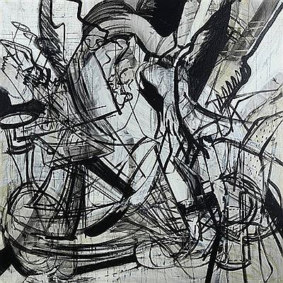 A black and white composition