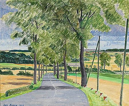 Summer day by a road
