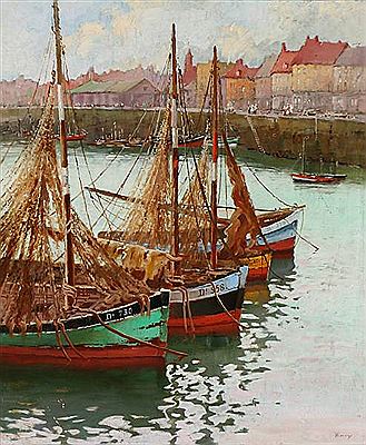 Harbour view from Pittenweem in the Scottish region of Fife by Alexander Young - Auction record, sale price, and art valuation. Compare with similar artists and explore comparable artworks.
