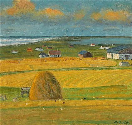 Sample artwork by Niels Bjerre (1864 - 1942), known for painting - View similar artists and auction records