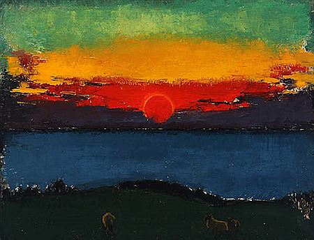 Sample artwork by Ernst Johan Zeuthen (1880 - 1938), known for color field marine and landscape painting, portraits - View similar artists and auction records