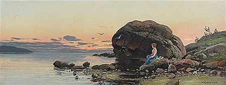 Sample artwork by Halvor Halvorsen (19/20th century), known for painting - View similar artists and auction records