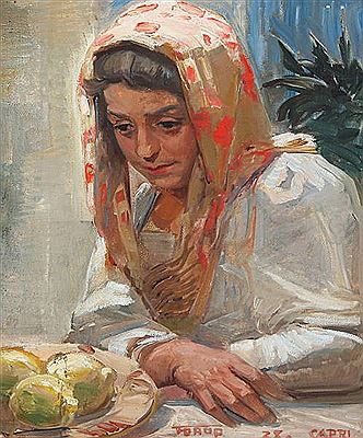 Portrait of a woman with scarf. by Carl Christian Forup - Auction record, sale price, and art valuation. Compare with similar artists and explore comparable artworks.