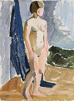 Standing female model. by Ville Jais Nielsen - Auction record, sale price, and art valuation. Compare with similar artists and explore comparable artworks.