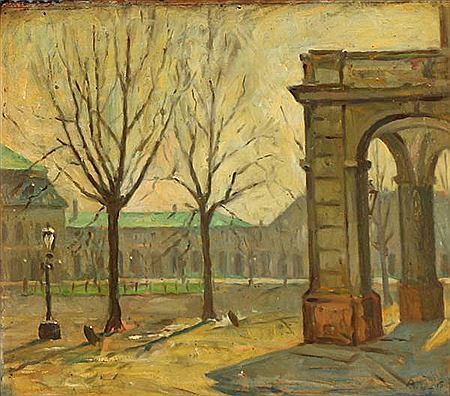 Scene from Christiansborg in Copenhagen. by Axel Ulmer - Auction record, sale price, and art valuation. Compare with similar artists and explore comparable artworks.