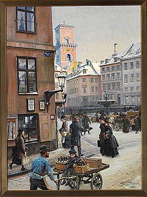 Street life on Gammeltorv, Copenhagen.