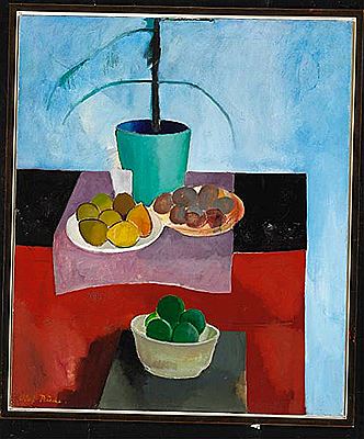 Still Life with Fruit by Olaf Rude - Auction record, sale price, and art valuation. Compare with similar artists and explore comparable artworks.